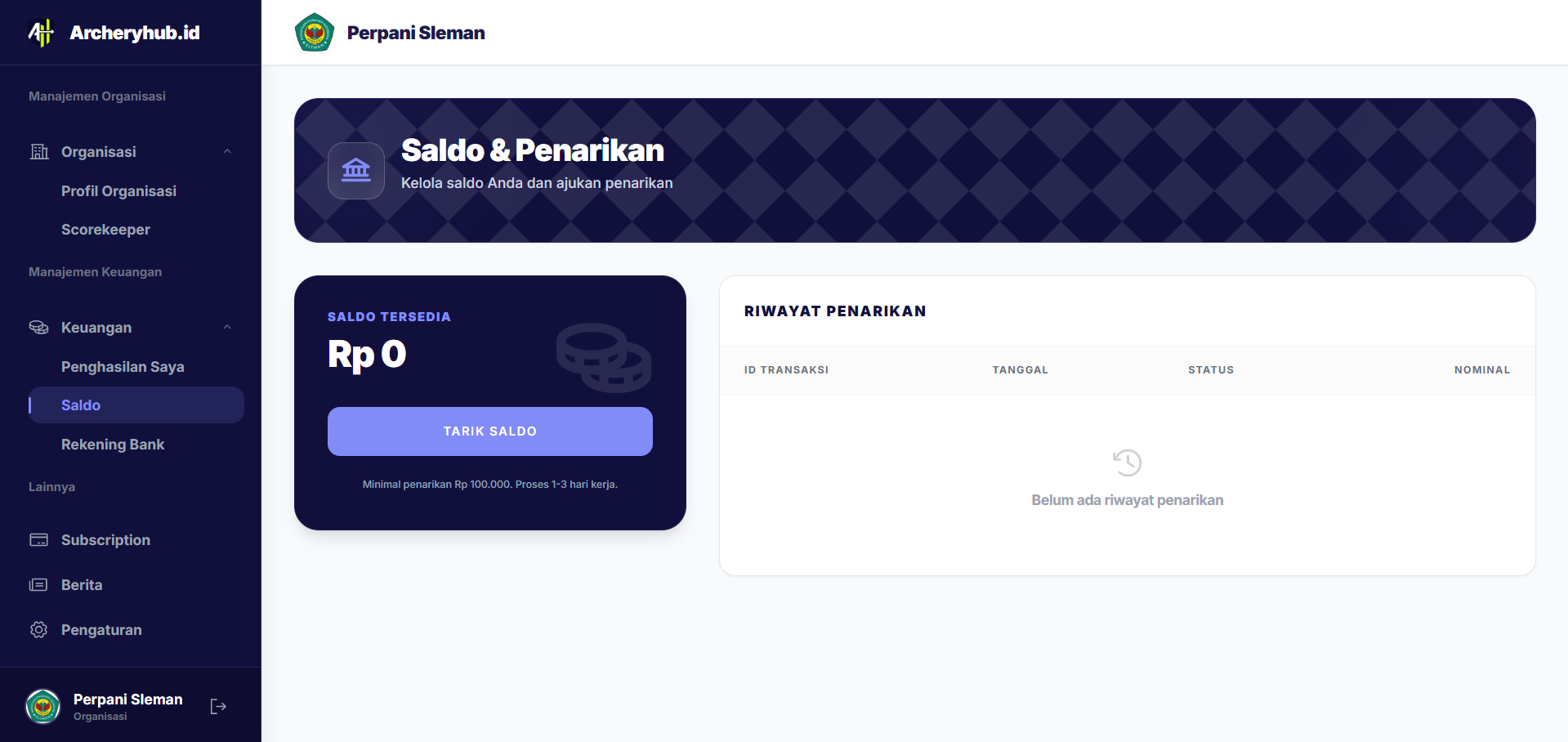 Saldo & Riwayat Transaksi